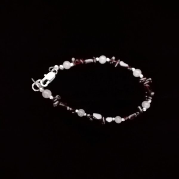 Granat - Pembe Quartz Bileklik
