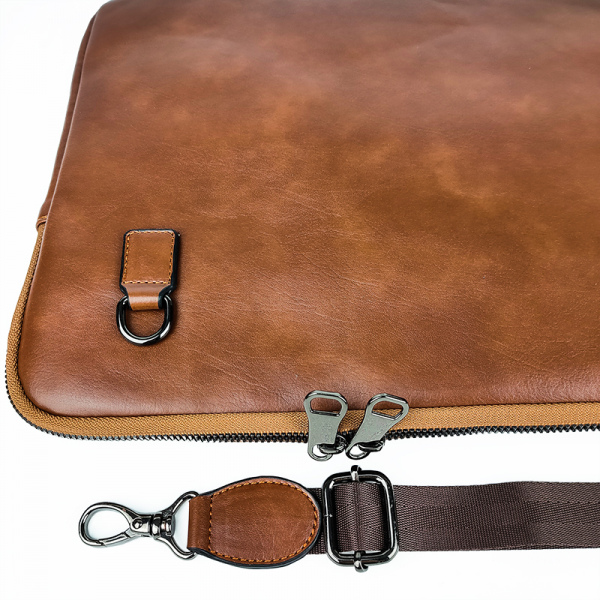 Misinpiece Askılı 13 İnç Kahverengi Macbook Ve Laptop Çantası