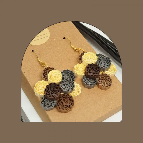 Quilling Küpe Boho
