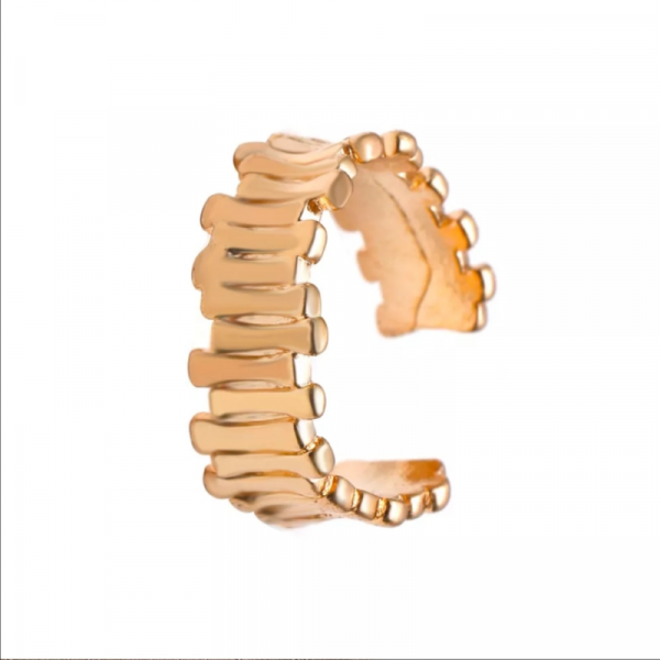 Çizgili Earcuff Sıkıştırmalı Kıkırdak Küpesi