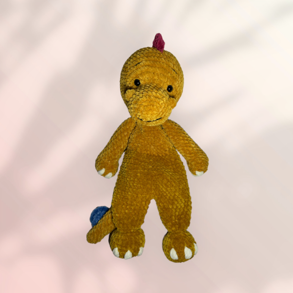 Amigurumi - Uyku Arkadaşı - Dinozor - Kadife İp