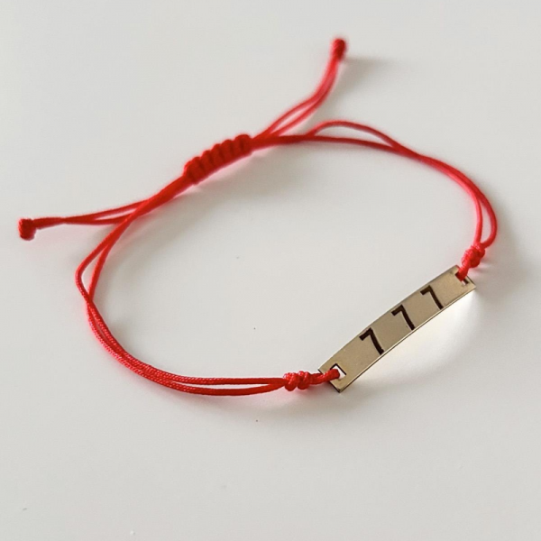 Handmade 777 Gümüş Şans Bileklik