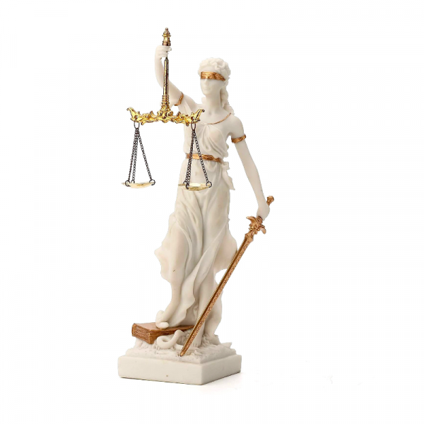 Yunan Mitolojisi Adalet Tanrıçası Themis Heykeli / Beyaz