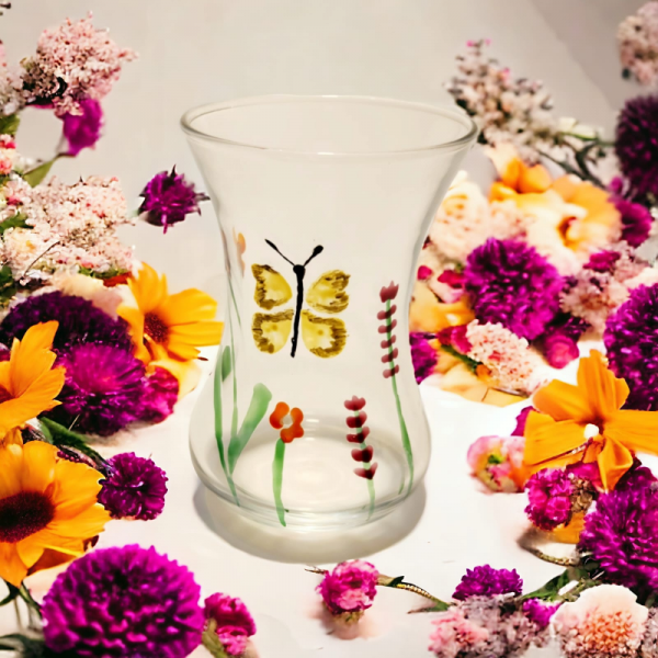 Vitray El Boyalı Çay Bardak 6'li Set Model 2