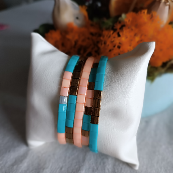 Pastel Tila Boncuk Bileklik
