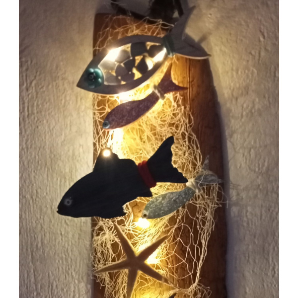Balık pano LED ışıklı Lamba