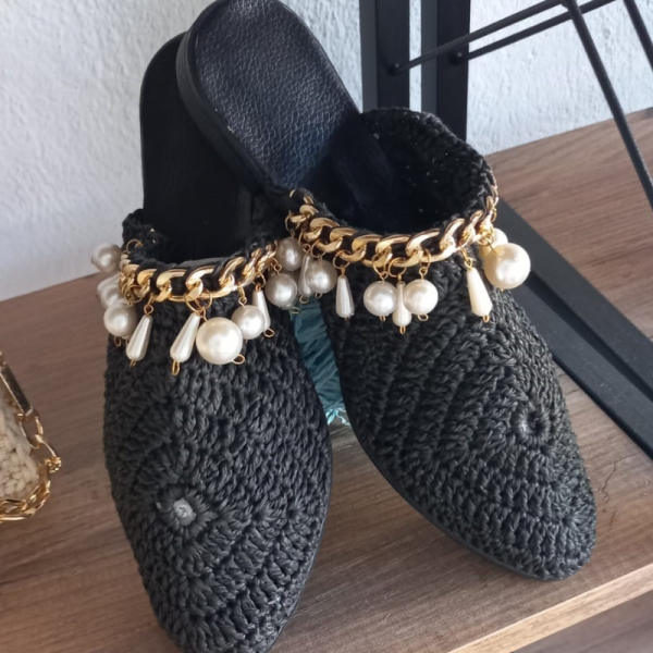 Kağit İp El Yapimi Örme Boncuklu Terli̇k 40 No