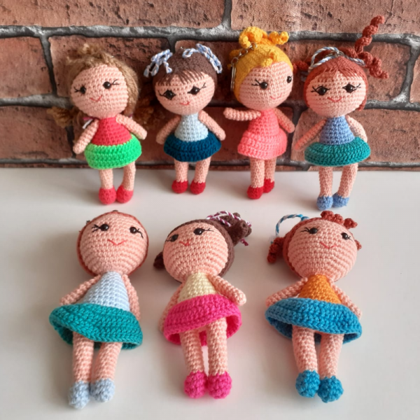 Anahtarlık  Maskot     Amigurumi Kız Bebek