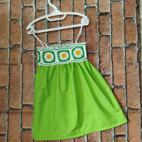 Poplin Kumastan Bebek Elbisesi