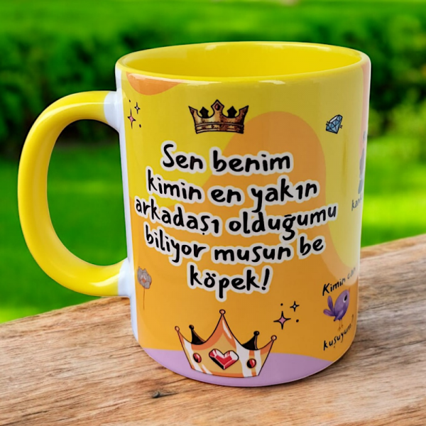 Prens-sen Benim Kimin En Yakın Arkadaşı Olduğumu Biliyor Musun Yazılı Hediyelik Kupa Bardak