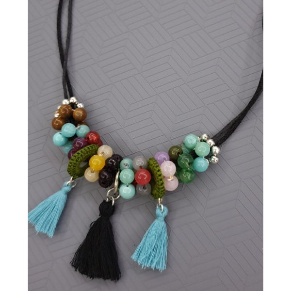 Boho Tarzı Çok Renkli Boncuklu Kolye