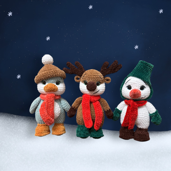 Amigurumi - Kardan Adam & Geyik & Penguen 