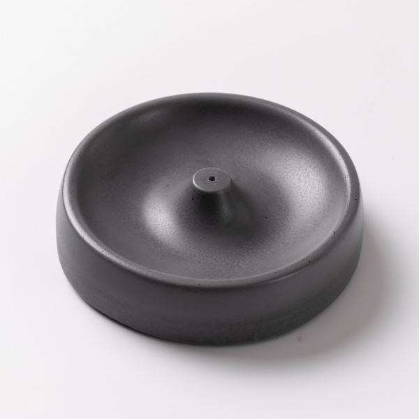 Lukka Home Yuvarlak Koyu Gri Beton Tütsülük Çubuk Tütsülük