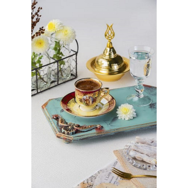 Ahşap Sunum Tepsisi (Çay, Kahve, Mumluk)