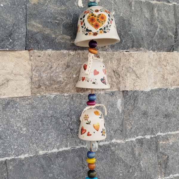 Seramik Dekoratif Bahçe Çan 3'lü (küp Sabunlu) 