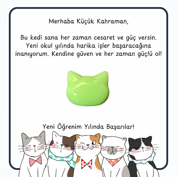 Cesaret Ve Güç Veren Kedi Ve Pati Kartı
