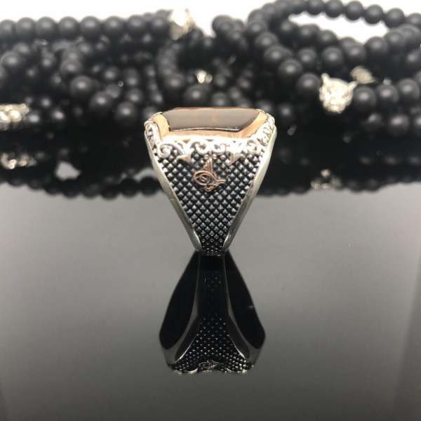 Kaplan Gözü, Tiger eye Erkek Gümüş Yüzük 