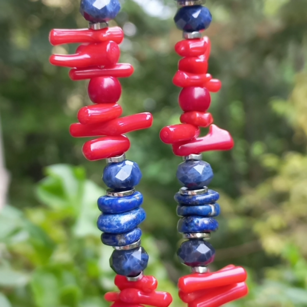  Lapis Mercan El Yapımı Kolye