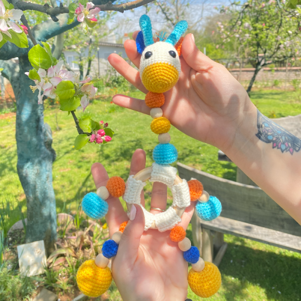 Amigurumi Zürafa Çıngırak Oyuncak