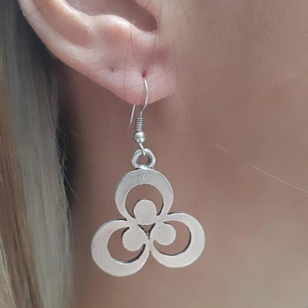 Cunda Accessories Gümüş Kaplama Yonca Model Küpe