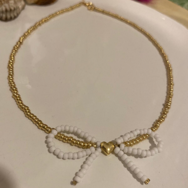 Fiyonk Detay Gold Kolye