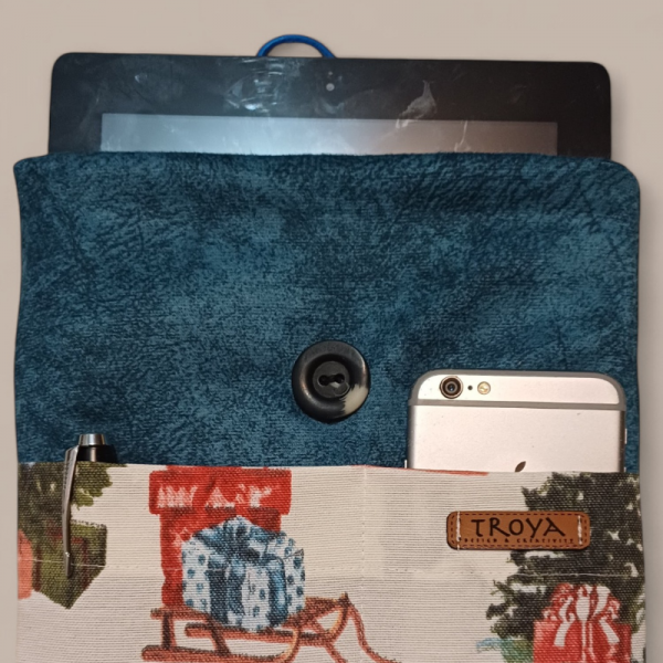Kitap / Tablet / E-book Reader Kılıfı - Noel / Yeşil Renk