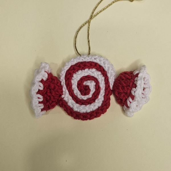 Fuşya Bonbon Şekeri Yılbaşı Süsü