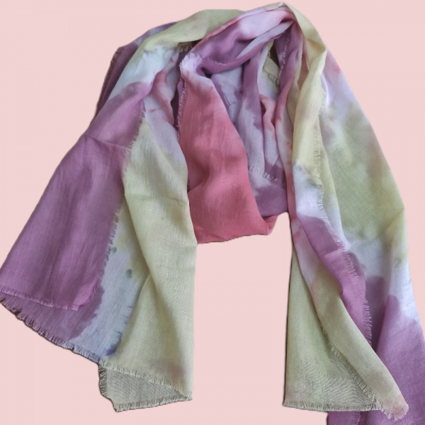 Pamuklu Fular, Batik Boyalı Pamuklu, Hediyelik Fular, Şık, Kadın Fular, Çok Renkli, Moli Tasarım, 611037811