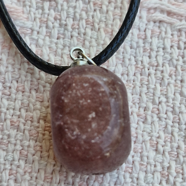 Çilek Quartz Kolye, Doğal Taş Kolye, Hediyelik, Moli Tasarım, 625040010