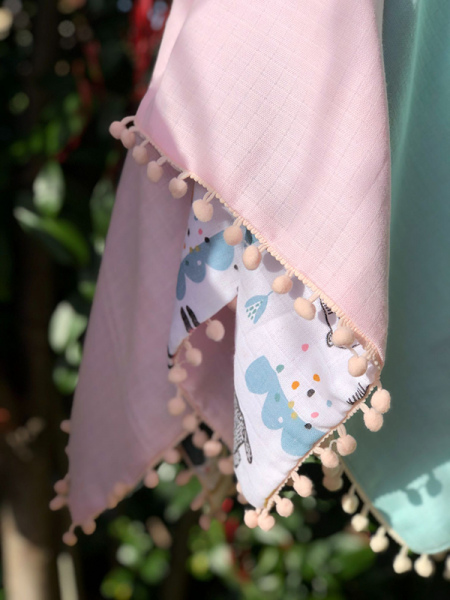 Müslin Bebek Battaniyesi İkili Set Hediyelik