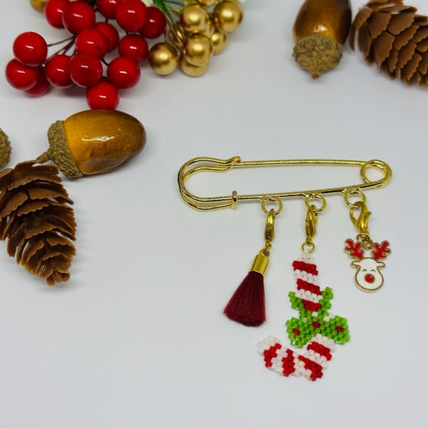 Miyuki Charm Yılbaşı Yeniyıl İskoç İğnesi
