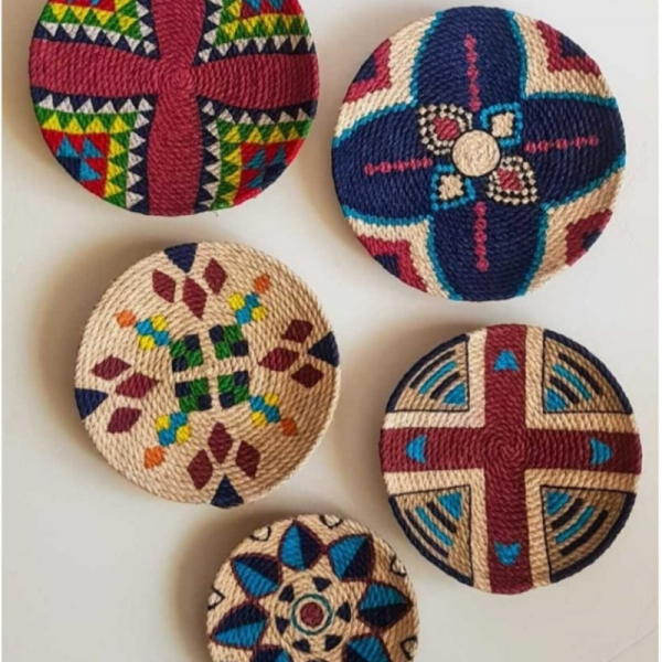 El Yapımı 5'li African Tabak Seti