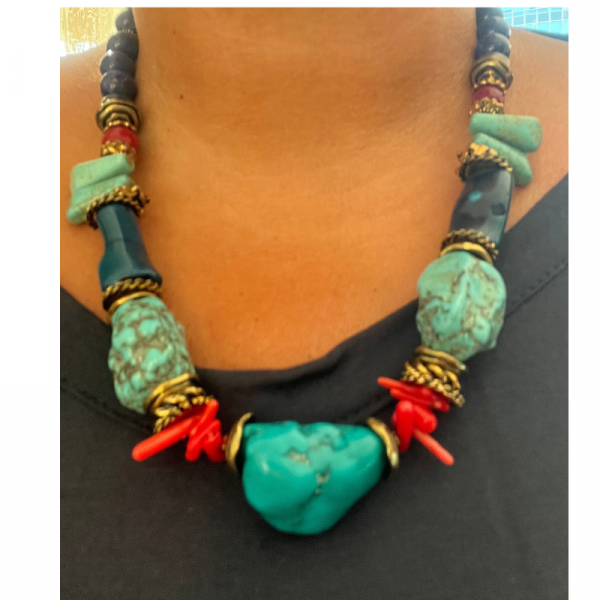 Doğal Taş Lapis Lazuli Kolye