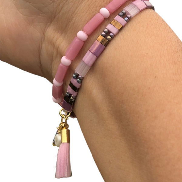 Pembe Dünyalar Bilekliği (2li Set)