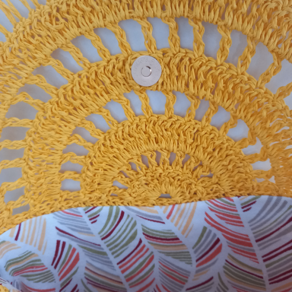 Sarı Hasır Clutch Çanta 