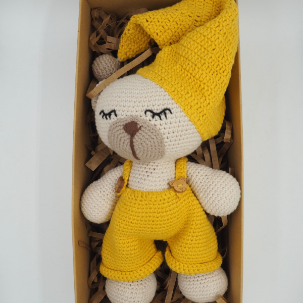 İyi Uykular Ayıcık Amigurumi Oyuncak