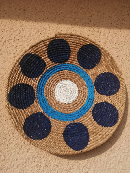 Blue Bohem Tabak Duvar Süsü 4'lü Tam Set