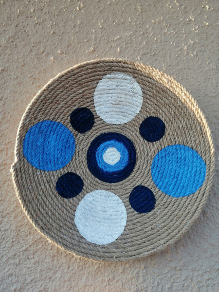 Blue Bohem Tabak Duvar Süsü 4'lü Tam Set