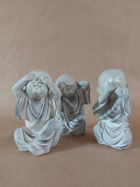 Buddha Beton üçlü Biblo Set 