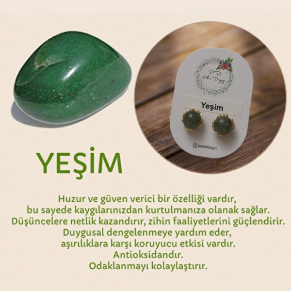 Doğal Taş Küpe * Enerjini Seç *