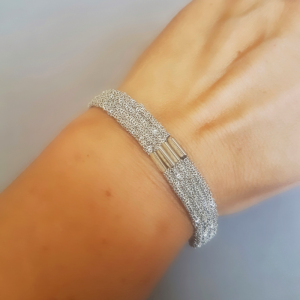 Zincir Dokuma Bileklik - 0,9 Cm