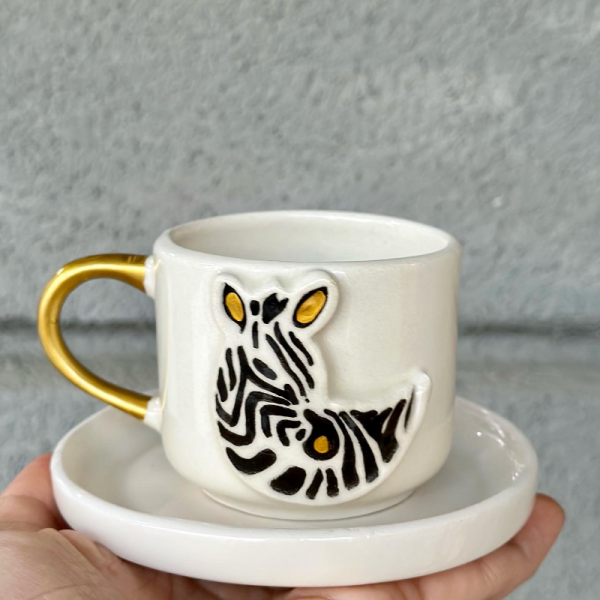 Seramik Fincan Zebra 
