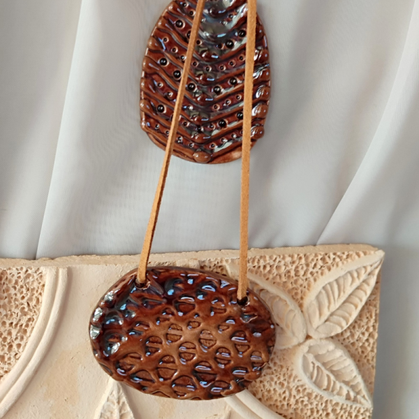 Bohem Collection Seramik Metalik Kolye-01