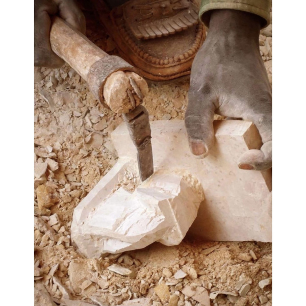 Doğal Taş (Sabuntaşı/ Soapstone) Kare Dekoratif Tabak/ Takı Tabağı/ Düzenleyici Veya Mumluk Hayvan Desenli