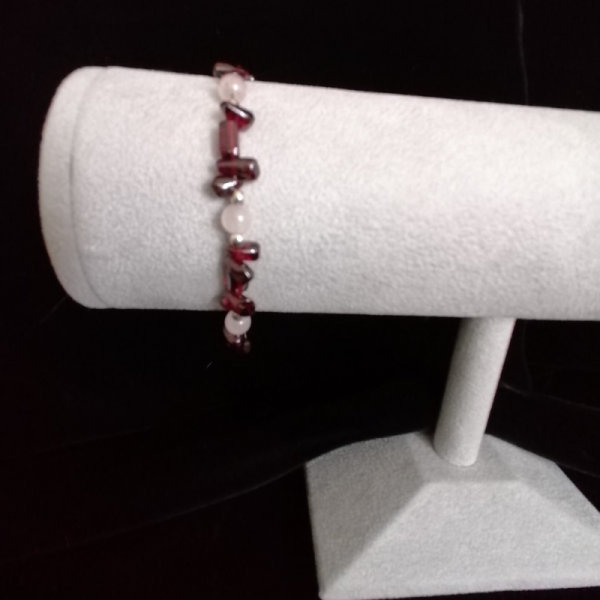 Granat - Pembe Quartz Bileklik