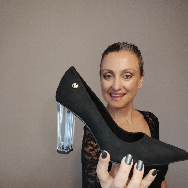 Bettylou Şeffaf Topuk Süet Stiletto