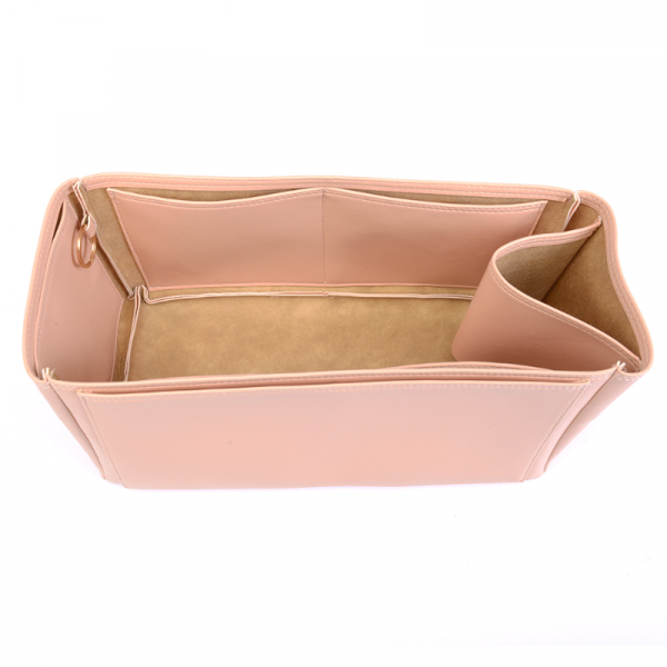 Deri Çanta Içi Düzenleyicisi Büyük Boy (32x16x16 Cm) Çanta Organizeri Pudra Renk