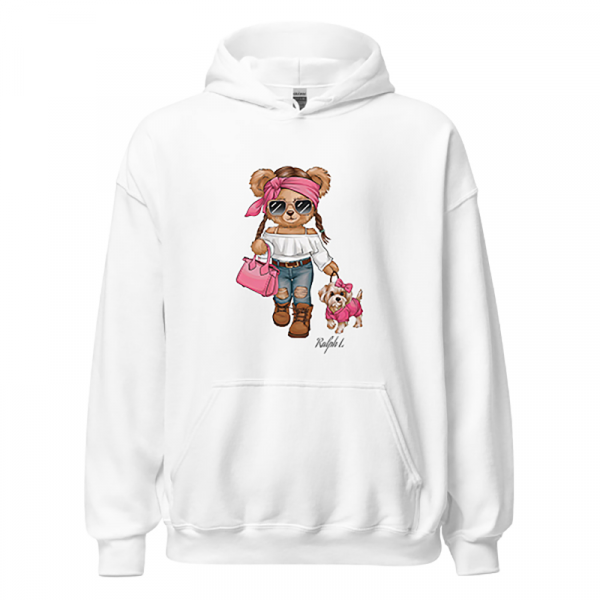 Teddy Bear R.lauren Sweatshirt- Hoodie Pink Dog