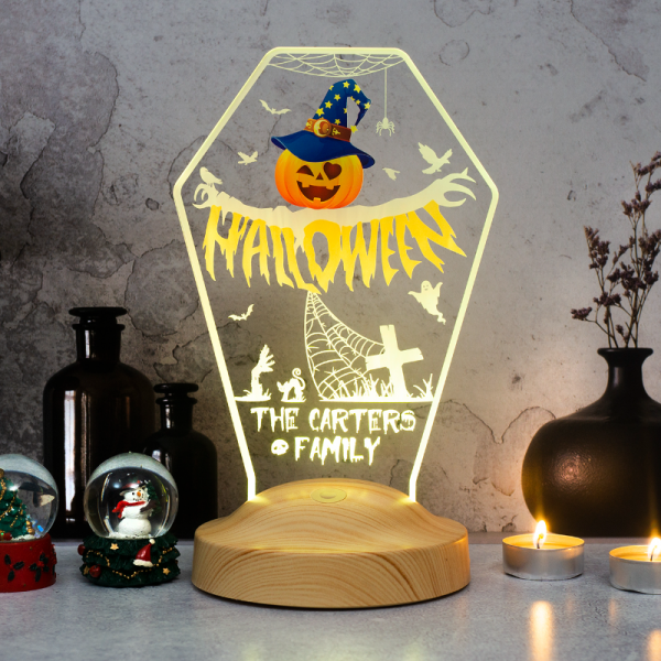 Cadılar Bayramı Parti Süsü, Halloween Yazılı Led Lamba Kişiselleştirilebilir, Halloween Dekorasyonu, Halloween H...
