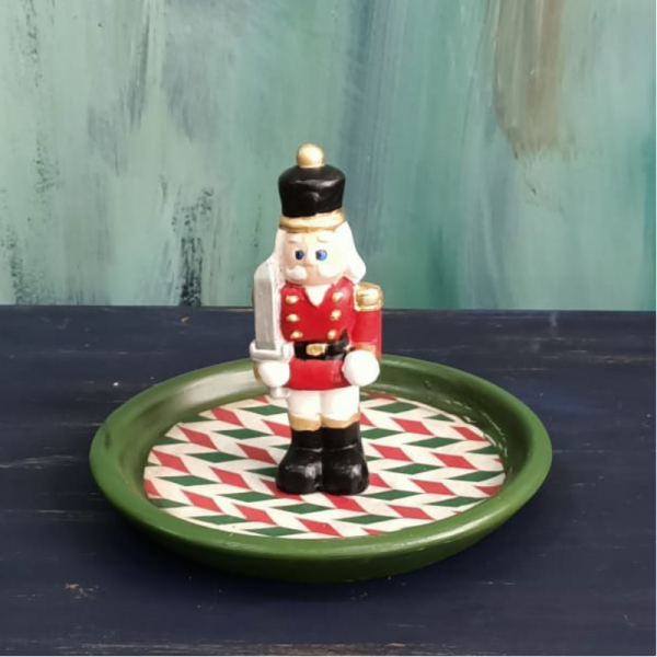 Kurşun Asker Nutcracker Çerezlik - Kahvaltı - Kahve - Meyve Sunum Tabağı 
